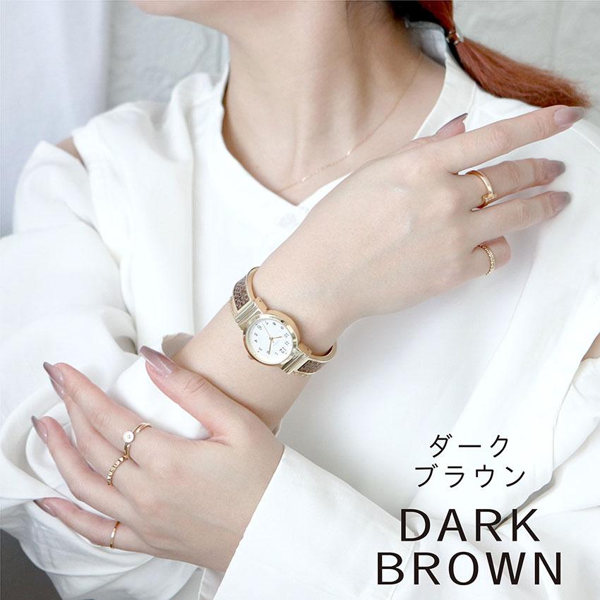 腕時計 レディース メタル バングル カミラ 金属ベルト 高見え 麻風 高級感  アクセ 雑貨  フィールドワーク 一年保証 日本製ムーブメント | field work | 11