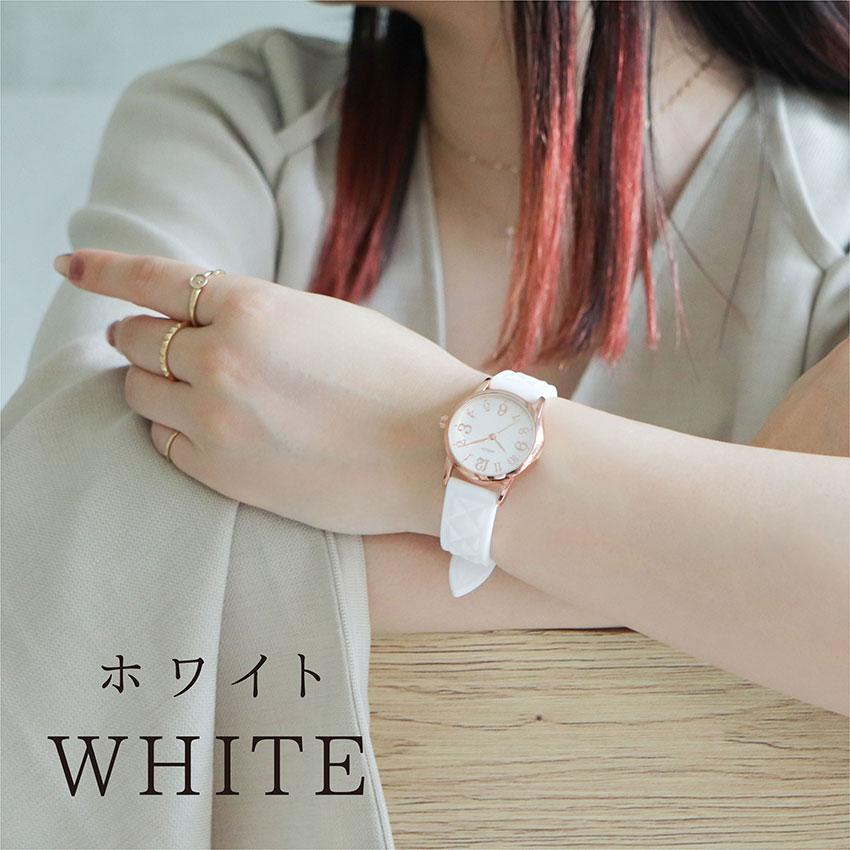 腕時計 レディース シリコンベルト ロキ キルティング風　くすみカラー  見やすい ビジネス  通学 トレンド プレゼント 可愛い プチプラ フィールドワーク | field work | 08