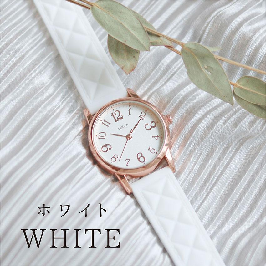 腕時計 レディース シリコンベルト ロキ キルティング風　くすみカラー  見やすい ビジネス  通学 トレンド プレゼント 可愛い プチプラ フィールドワーク | field work | 09