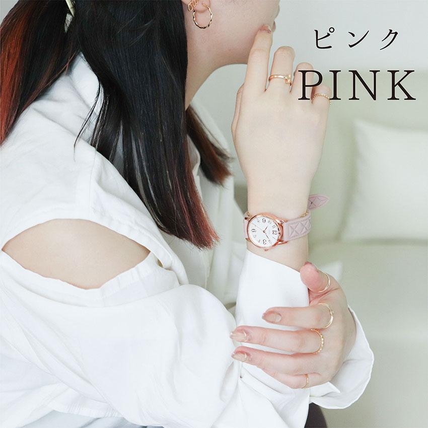 腕時計 レディース シリコンベルト ロキ キルティング風　くすみカラー  見やすい ビジネス  通学 トレンド プレゼント 可愛い プチプラ フィールドワーク | field work | 12