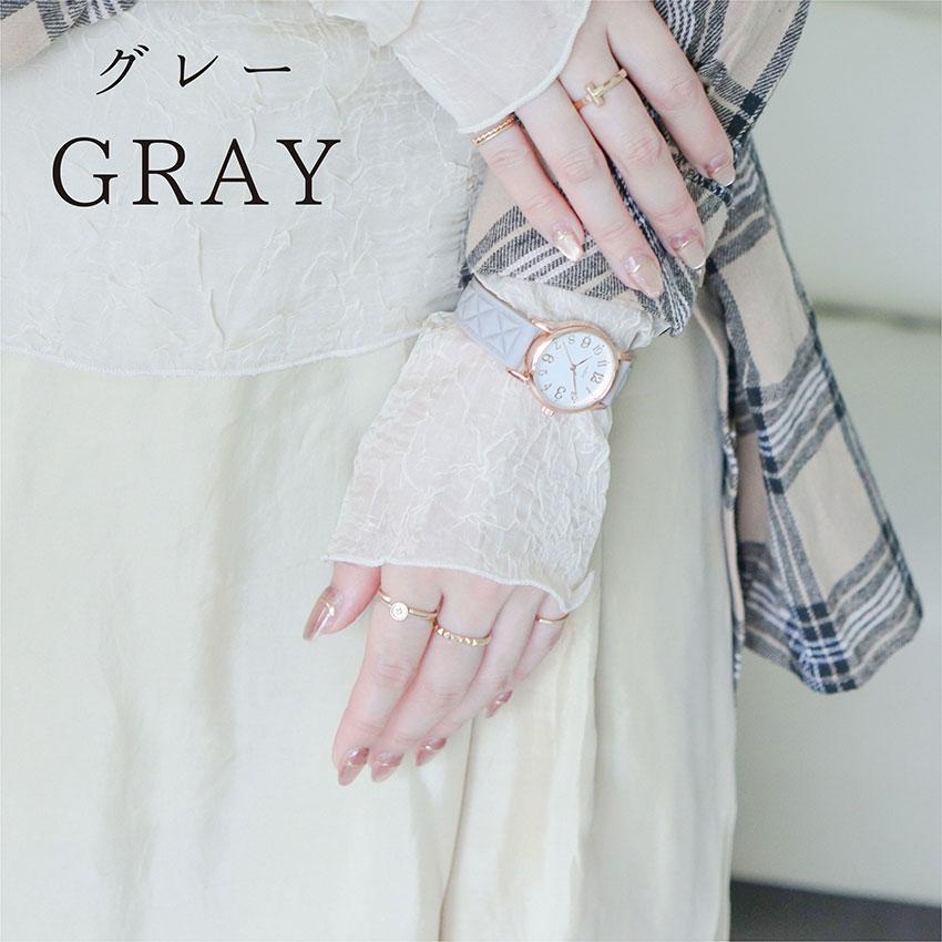 腕時計 レディース シリコンベルト ロキ キルティング風　くすみカラー  見やすい ビジネス  通学 トレンド プレゼント 可愛い プチプラ フィールドワーク | field work | 14