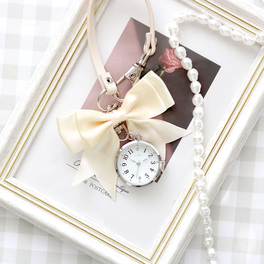 キーチェーン 時計 リブピ ストラップキーチェーン リボン かわいい 見やすい 通勤 仕事用 送料無料 小さめ 高見え  可愛い プチプラ フィールドワーク | field work | 09