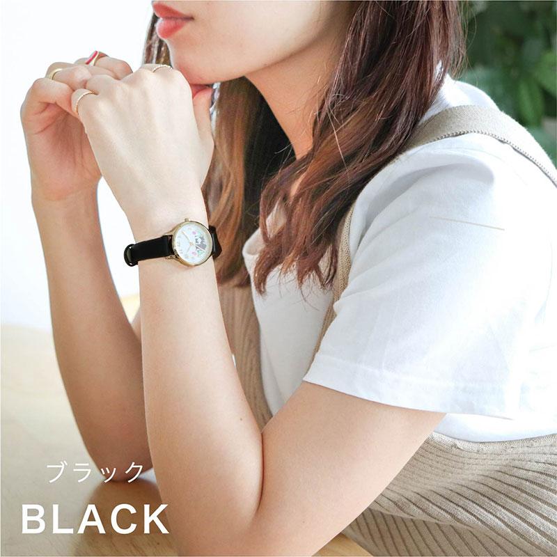 腕時計 レディース ミュレ ネコ 猫 ネコモチーフ 花 可愛い 水彩風 動物 アニマル モフッテ mofute にゃんこ 猫 通勤 通学 仕事 子ども キッズ フィールドワーク | field work | 17