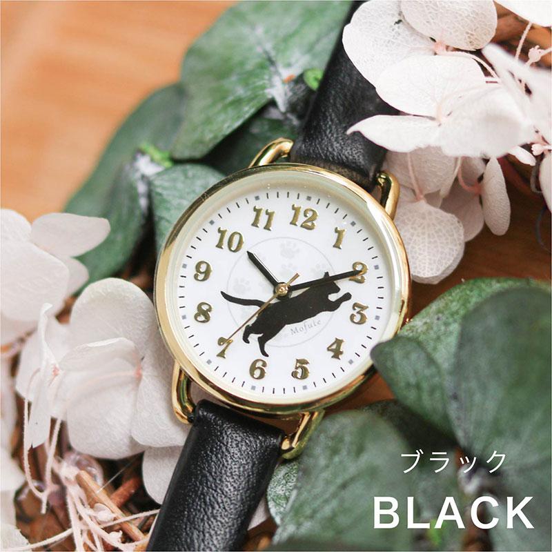 field work（フィールドワーク） 腕時計 レディース モール革ベルト猫