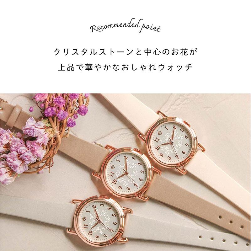 腕時計 レディース マスカ 革ベルト シンプル きれいめストーン おしゃれ レディース プチプラ 仕事 通勤 通学 見やすい 日本製ムーブ 20代 30代 お手頃 安い | field work | 06