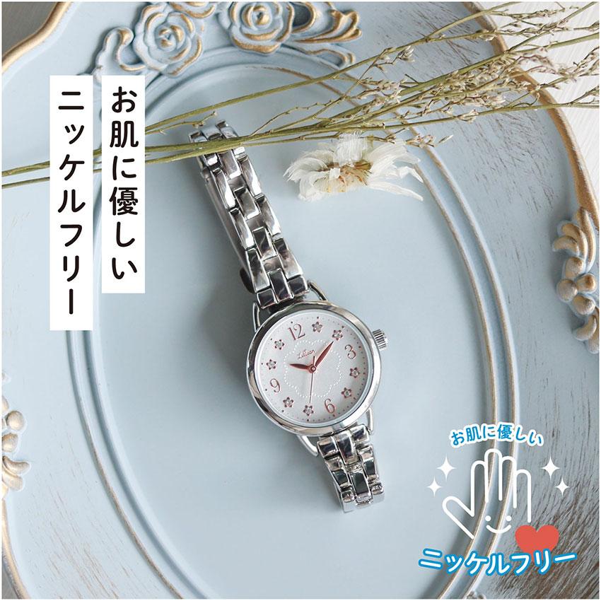 field work 腕時計 レディース メタルベルト ラビナ ストーン 花