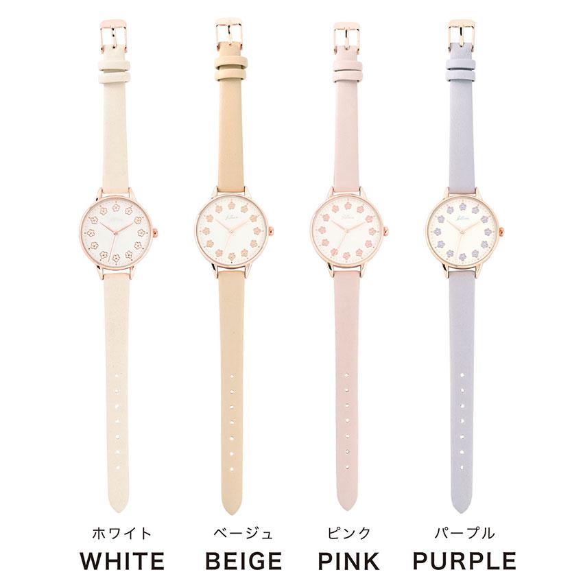 腕時計 レディース 革ベルト メアリー かわいい 花柄 上品 高見え 刻印 通勤 通学 仕事用 ビジネス くすみカラー ニュアンスカラー プチプラ フィールドワーク | field work | 07