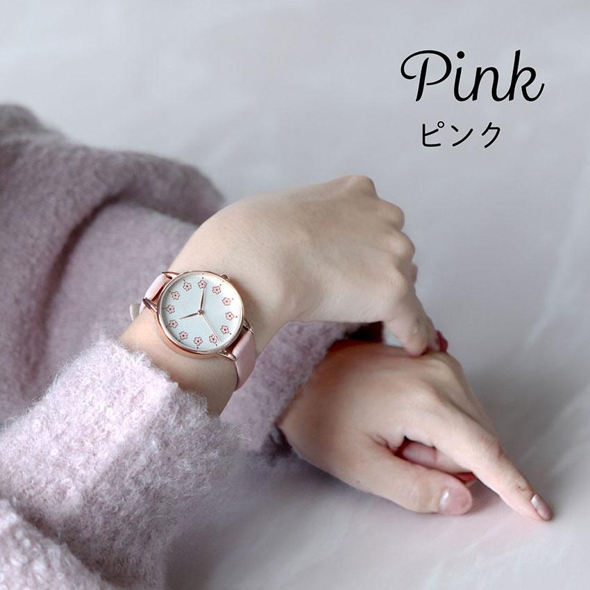 腕時計 レディース 革ベルト メアリー かわいい 花柄 上品 高見え 刻印 通勤 通学 仕事用 ビジネス くすみカラー ニュアンスカラー プチプラ フィールドワーク | field work | 12
