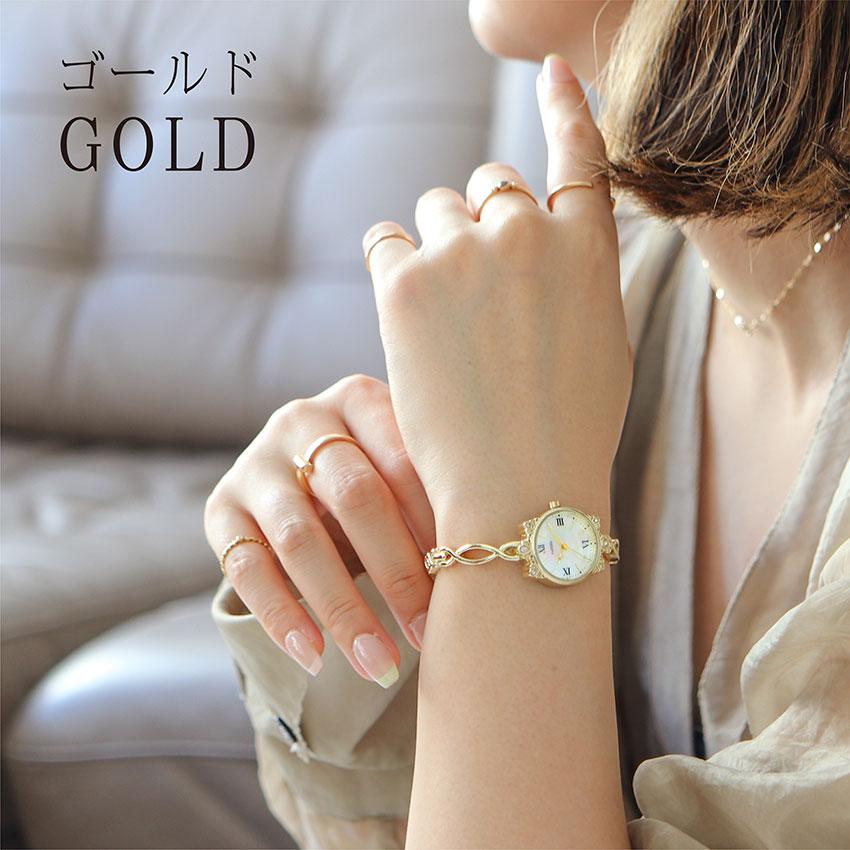 腕時計 レディース アメル ブレスレット 高級感 高見え アンティーク おしゃれ チェーン 仕事用 シェル  着脱簡単 小さめ 可愛い フィールドワーク 20代 30代 | field work | 10