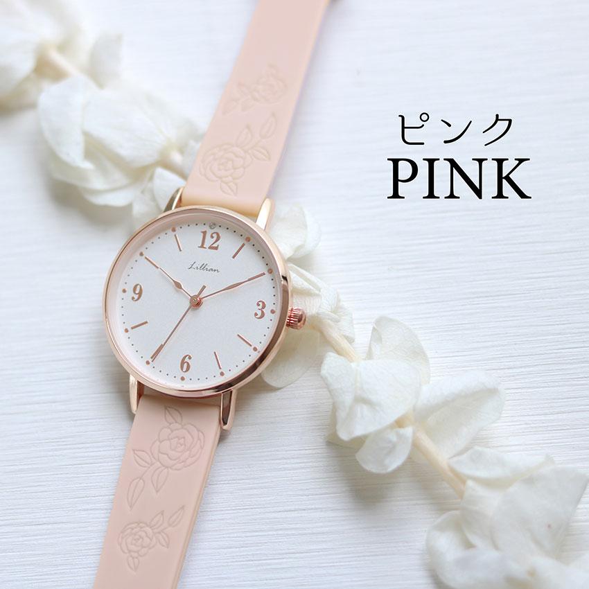 腕時計 レディース シリコンベルト サイール かわいい 花柄 上品 高見え 刻印 仕事用 ビジネス 薔薇 ニュアンスカラー ストーン 20代 30代 フィールドワーク | field work | 11