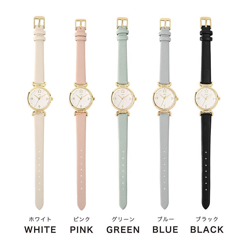 腕時計 レディース 革ベルト ジュエリア ストーン 高みえ 仕事用 通勤 通学 ビジネス 送料無料 小さめ ニュアンスカラー 可愛い 20代 30代 フィールドワーク | field work | 07