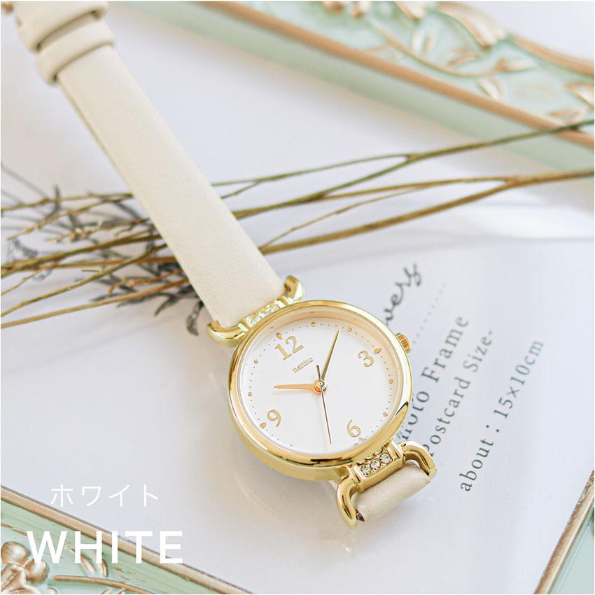 腕時計 レディース 革ベルト ジュエリア ストーン 高みえ 仕事用 通勤 通学 ビジネス 送料無料 小さめ ニュアンスカラー 可愛い 20代 30代 フィールドワーク | field work | 09