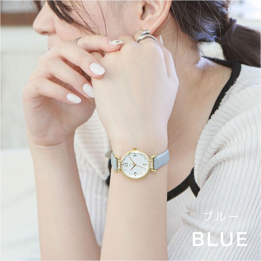 腕時計 レディース 革ベルト ジュエリア ストーン 高みえ 仕事用 通勤 通学 ビジネス 送料無料 小さめ ニュアンスカラー 可愛い 20代 30代 フィールドワーク | field work | 14