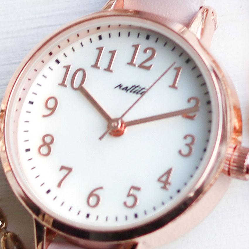 腕時計 レディース 革ベルト アーマ シンプル シェル風 パール風文字盤 かわいい 見やすい 通勤 通学 送料無料 高見え ニュアンスカラー フィールドワーク | field work | 18