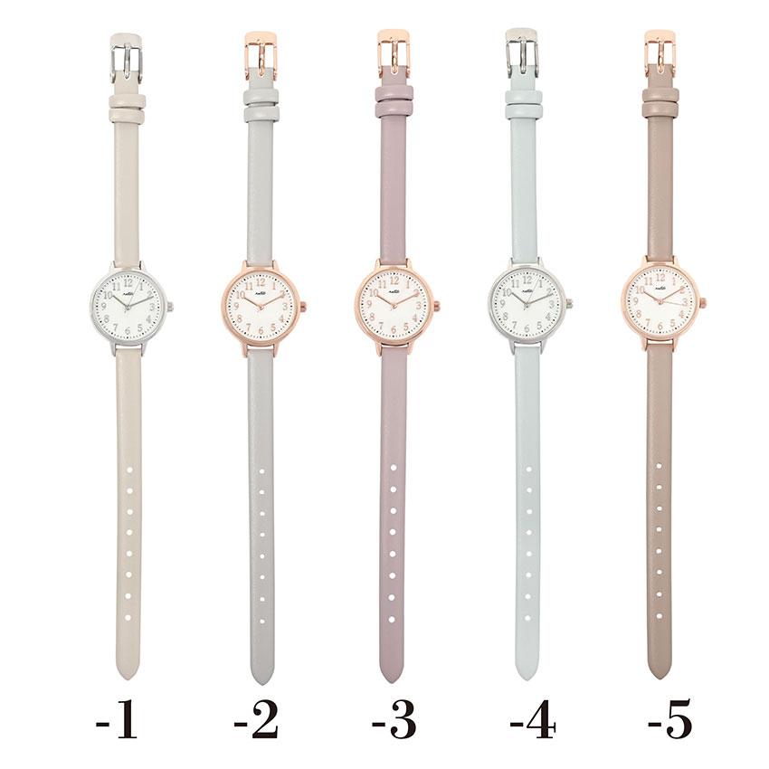 腕時計 レディース 革ベルト アーマ シンプル シェル風 パール風文字盤 かわいい 見やすい 通勤 通学 送料無料 高見え ニュアンスカラー フィールドワーク | field work | 07