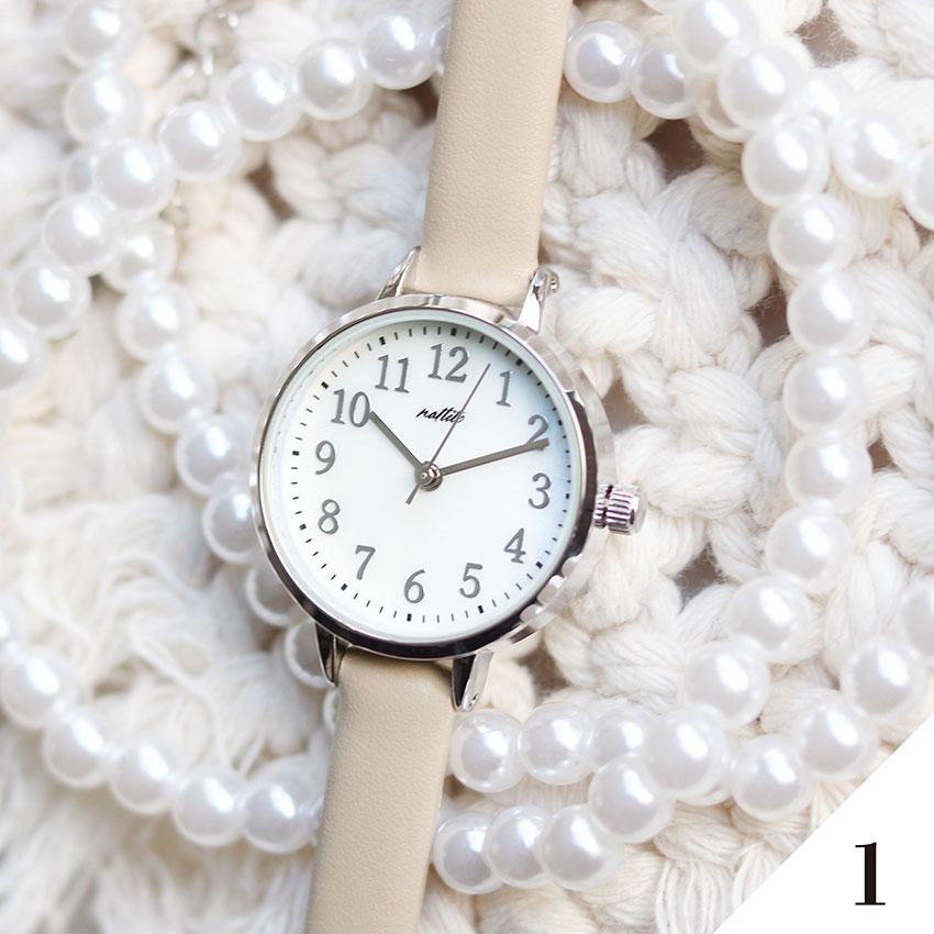 腕時計 レディース 革ベルト アーマ シンプル シェル風 パール風文字盤 かわいい 見やすい 通勤 通学 送料無料 高見え ニュアンスカラー フィールドワーク | field work | 09