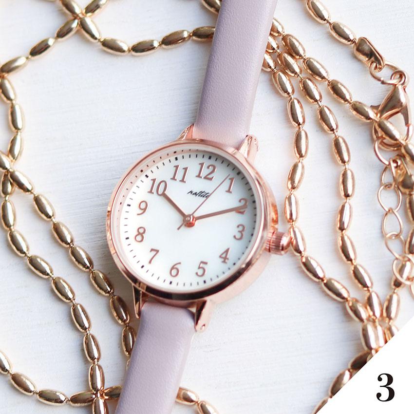 腕時計 レディース 革ベルト アーマ シンプル シェル風 パール風文字盤 かわいい 見やすい 通勤 通学 送料無料 高見え ニュアンスカラー フィールドワーク | field work | 13