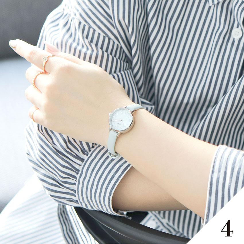 腕時計 レディース 革ベルト アーマ シンプル シェル風 パール風文字盤 かわいい 見やすい 通勤 通学 送料無料 高見え ニュアンスカラー フィールドワーク | field work | 14