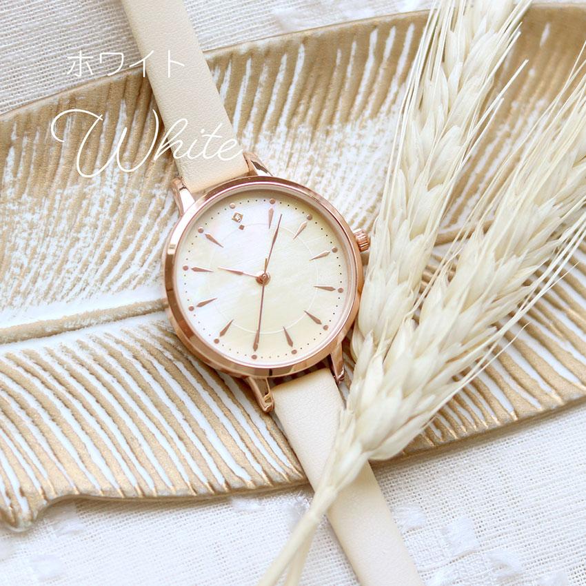 腕時計 レディース シェリス 革ベルト シンプル シェル風 パール風文字盤 かわいい 見やすい 通勤ビジネス 送料無料 小さめ 高見え  プチプラ  フィールドワーク | field work | 08