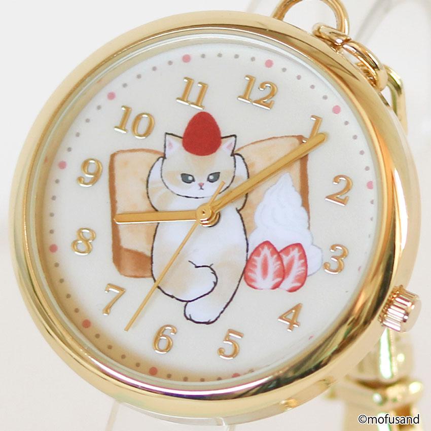 スイーツにゃんこの懐中時計、ぐで猫、金古美 【公式通販】
