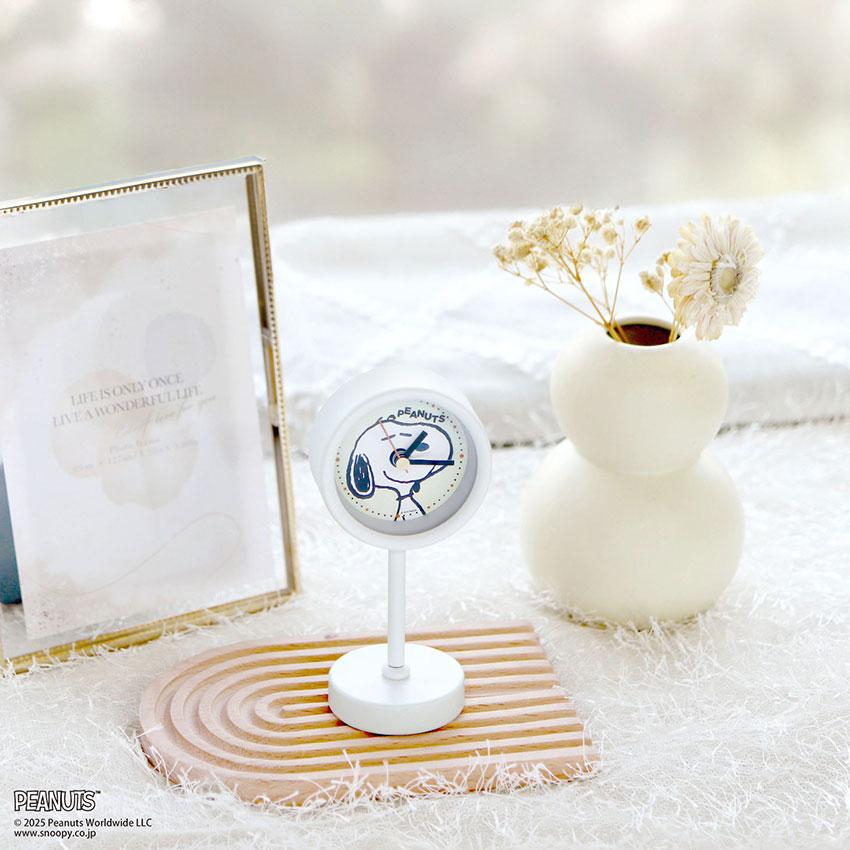 置き時計 スタンドクロック 時計 目覚まし時計 スタンドクロック スヌーピー オラフ キッズ ユニセ PEANUTS SNOOPY フィールドワーク プチプラ  一年保証 | field work | 09