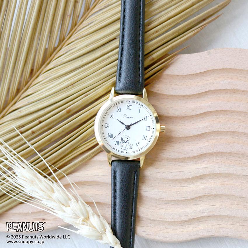 腕時計 レディース 革ベルト スヌーピー クラシック レトロデザイン かわいい 仕事 通勤 通学 見やすい 大人 キッズ PEANUTS フィールドワーク パッケージ入り | field work | 15