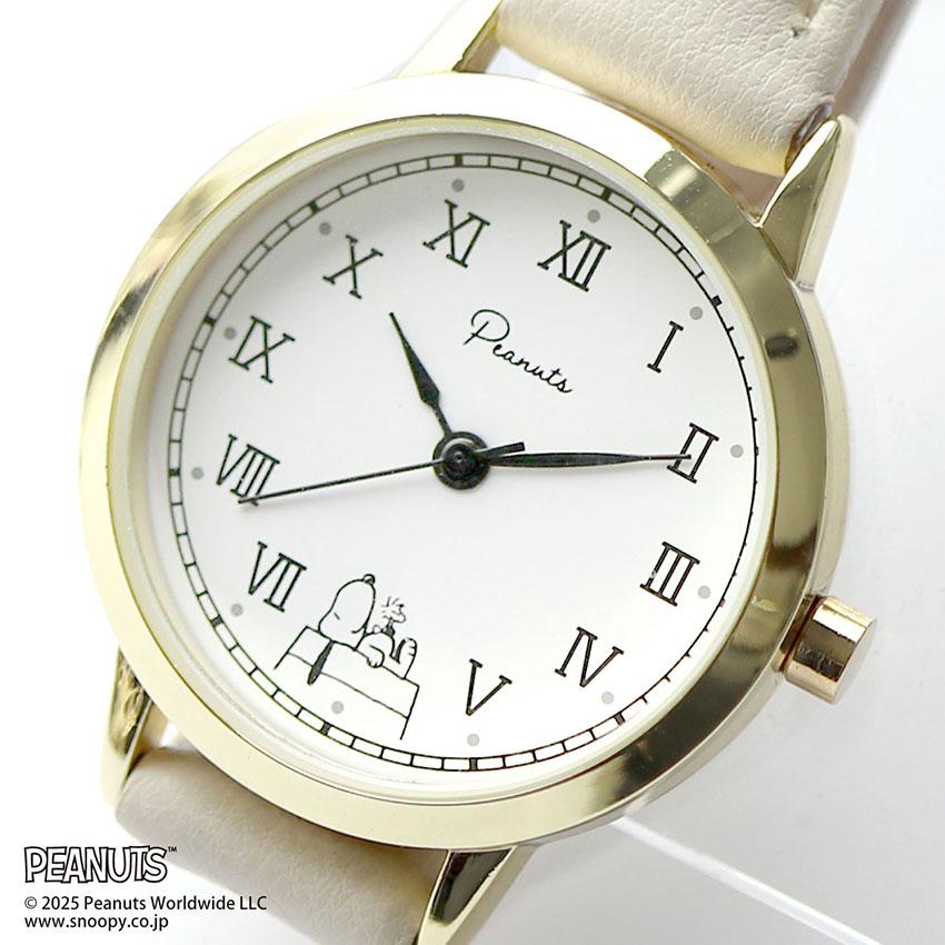 腕時計 レディース 革ベルト スヌーピー クラシック レトロデザイン かわいい 仕事 通勤 通学 見やすい 大人 キッズ PEANUTS フィールドワーク パッケージ入り | field work | 16