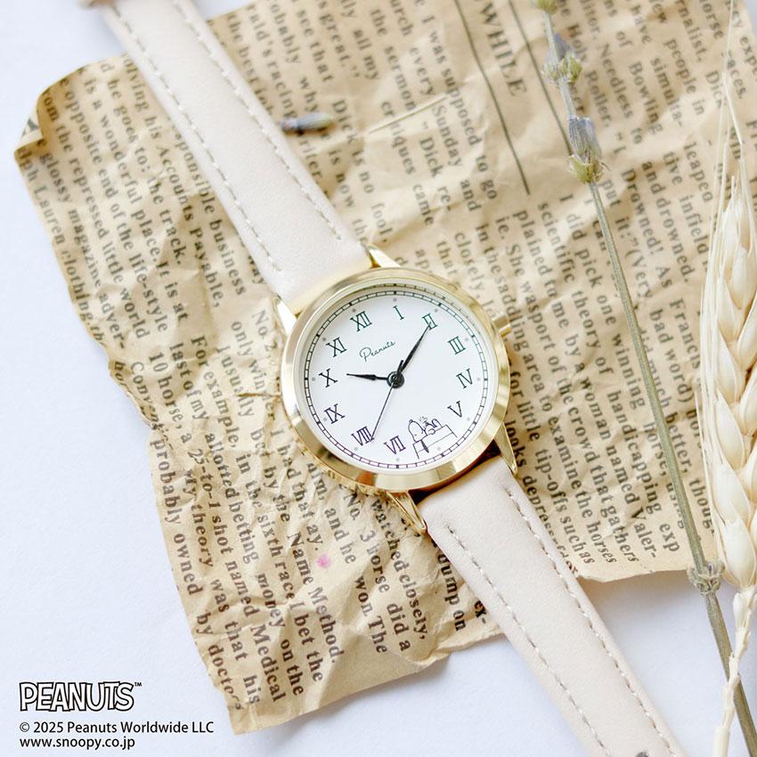 腕時計 レディース 革ベルト スヌーピー クラシック レトロデザイン かわいい 仕事 通勤 通学 見やすい 大人 キッズ PEANUTS フィールドワーク パッケージ入り | field work | 09