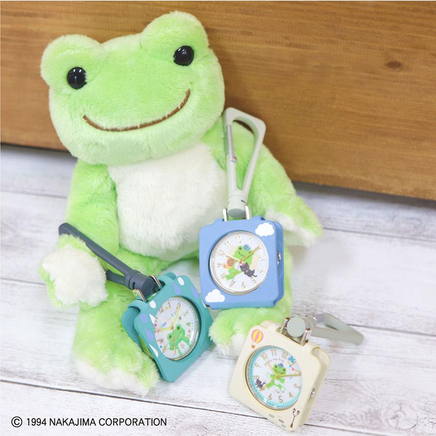 時計 置き時計 掛け時計 カラビナ レディース かえるのピクルス pickles the frog 多機能 便利 TOKOT ミラー付 キャラクター プレゼント フィールドワーク | field work | 10