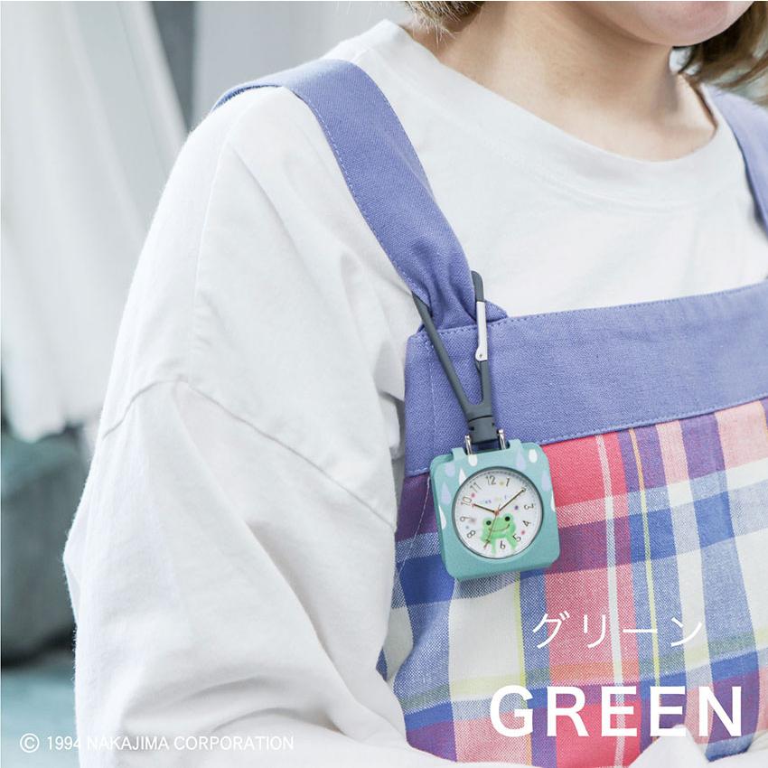 時計 置き時計 掛け時計 カラビナ レディース かえるのピクルス pickles the frog 多機能 便利 TOKOT ミラー付 キャラクター プレゼント フィールドワーク | field work | 12