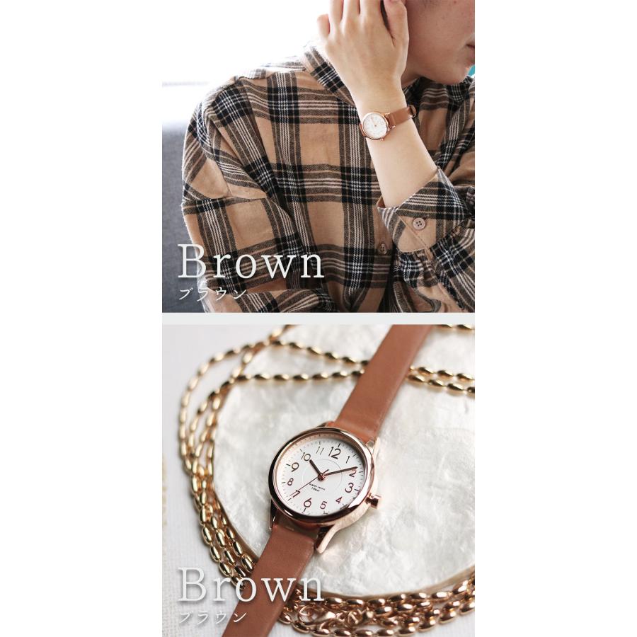 腕時計 レディース ジュビア 高級感 10気圧防水 防汗ベルト 仕事用 ビジネス 小さめ アースカラー プレゼント 高品質 可愛い 見やすい フィールドワーク | field work | 20