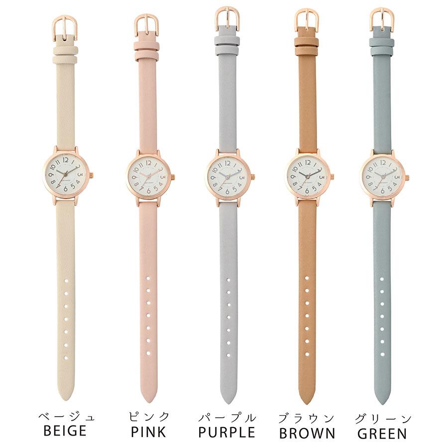腕時計 レディース ポップ 5気圧防水 防水 革ベルト 仕事 通勤 通学 ニュアンスカラー オススメ 日本製ムーブ おしゃれ かわいい 保証 20代 30代 お手頃 安い | field work | 07
