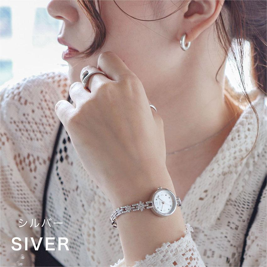 腕時計 レディース メタルベルト シェイネ 星 星モチーフ ストーン 大人 小さめ 見やすい 通勤 通学 仕事 ビジネス 三つ折りバックル プチプラ フィールドワーク | field work | 07