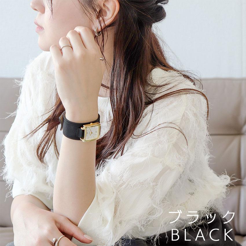 腕時計 レディース 革ベルト クルント スクエア ニュアンスカラー 個性的 パッチンブレス ビジネス 大きめ 高品質 可愛い バングル 20代 30代 フィールドワーク | field work | 15