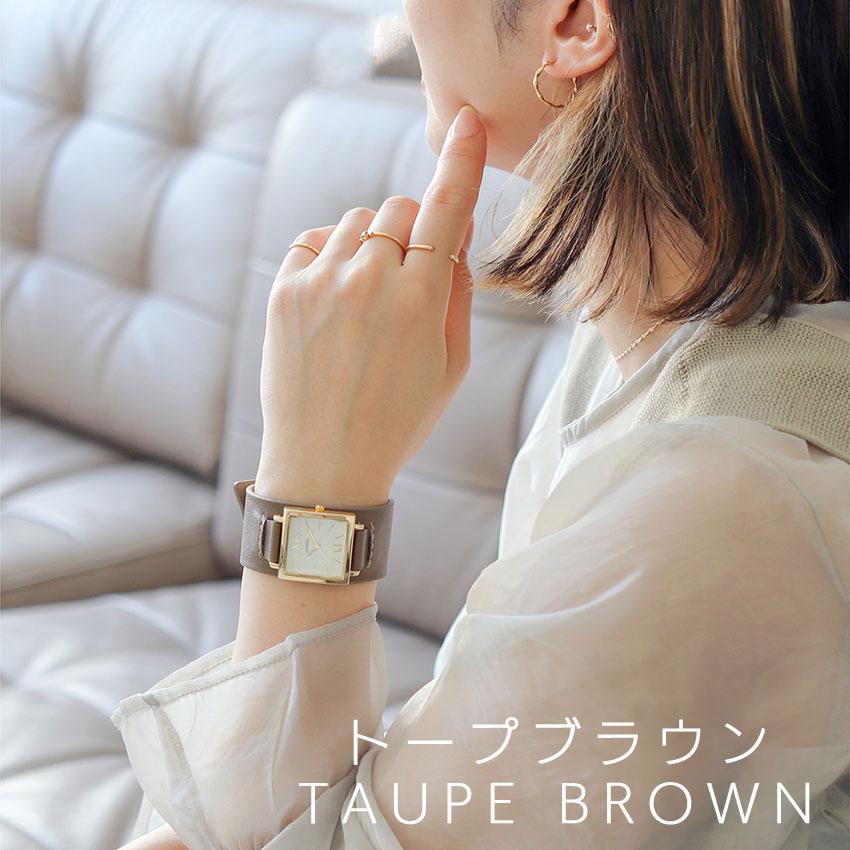 腕時計 レディース 革ベルト クルント スクエア ニュアンスカラー 個性的 パッチンブレス ビジネス 大きめ 高品質 可愛い バングル 20代 30代 フィールドワーク | field work | 11