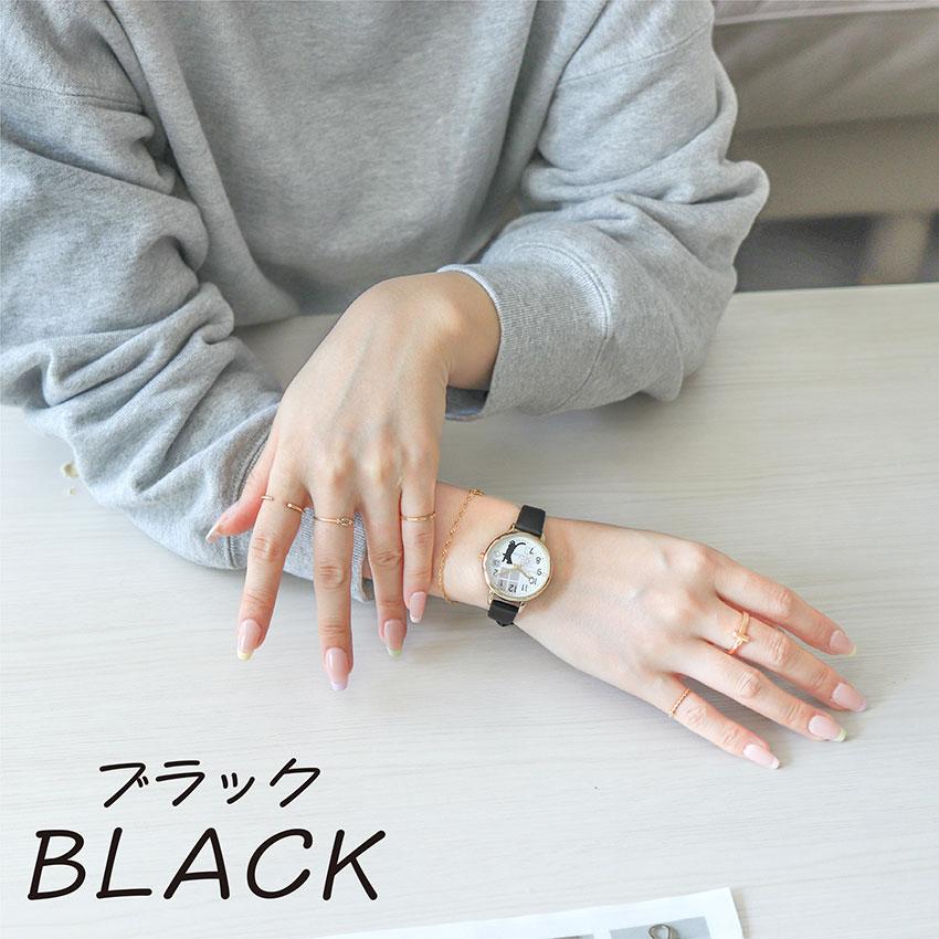 腕時計 レディース 革ベルト 日付 カレンダー ニャカレ ネコ 猫 可愛い 動物 アニマル モフッテ mofute にゃんこ 仕事 小さめ キッズ10代 20代 フィールドワーク | field work | 16