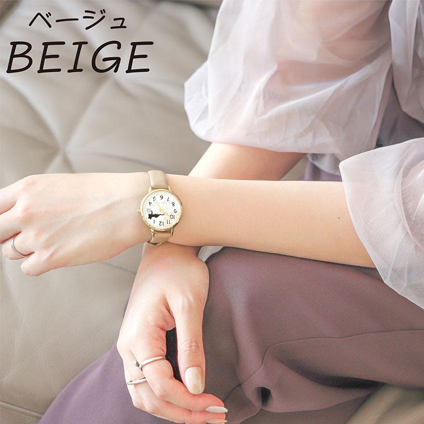 腕時計 レディース 革ベルト 日付 カレンダー ニャカレ ネコ 猫 可愛い 動物 アニマル モフッテ mofute にゃんこ 仕事 小さめ キッズ10代 20代 フィールドワーク | field work | 08