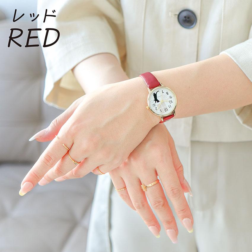 腕時計 レディース 革ベルト 日付 カレンダー ニャカレ ネコ 猫 可愛い 動物 アニマル モフッテ mofute にゃんこ 仕事 小さめ キッズ10代 20代 フィールドワーク | field work | 10