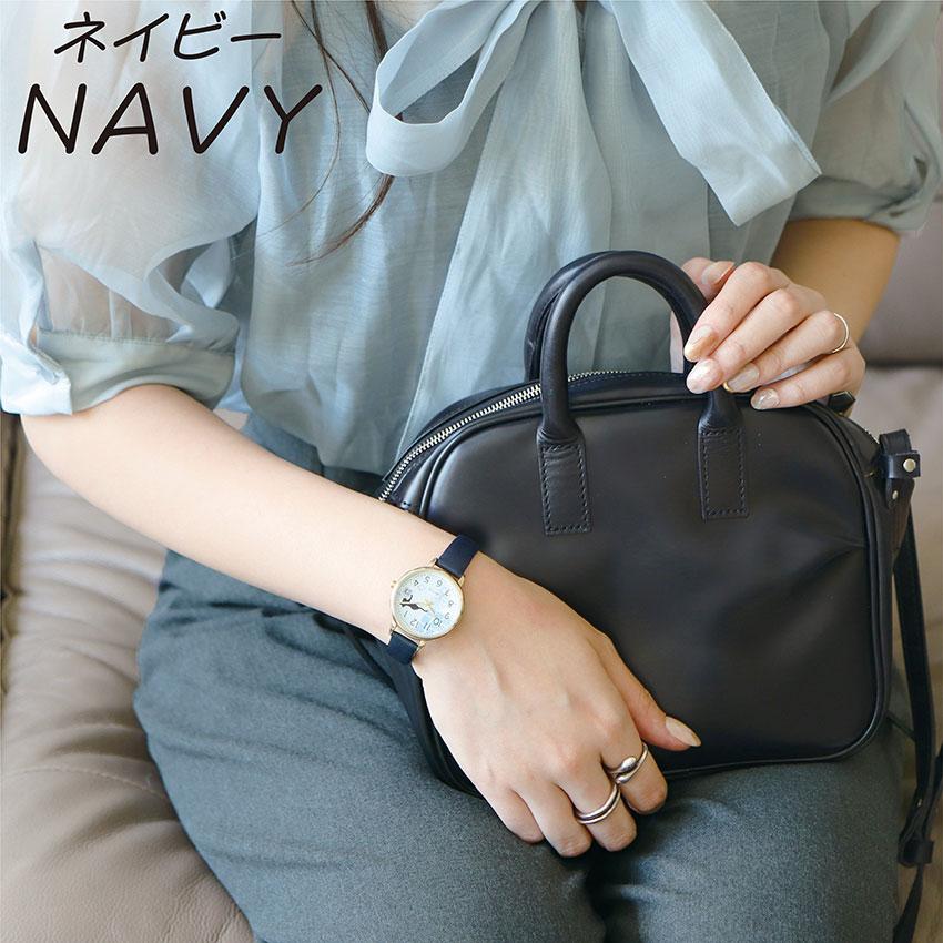 腕時計 レディース 革ベルト 日付 カレンダー ニャカレ ネコ 猫 可愛い 動物 アニマル モフッテ mofute にゃんこ 仕事 小さめ キッズ10代 20代 フィールドワーク | field work | 14