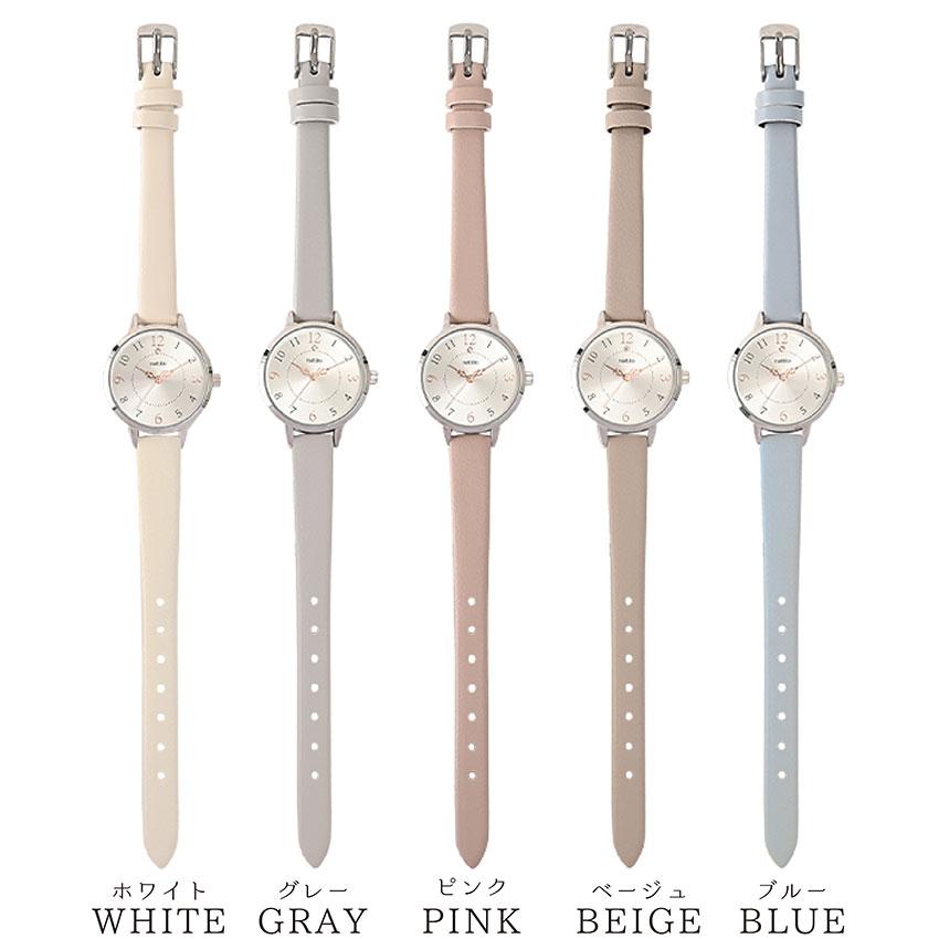 腕時計 レディース 革ベルト シャニー かわいい ニッケルフリー 金属アレルギー 通勤 通学 ニュアンスカラー 高見え プレゼント 20代 30代 フィールドワーク | field work | 07