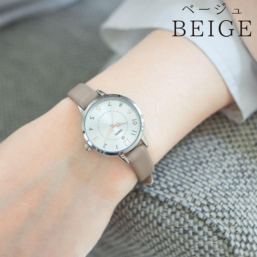 腕時計 レディース 革ベルト シャニー かわいい ニッケルフリー 金属アレルギー 通勤 通学 ニュアンスカラー 高見え プレゼント 20代 30代 フィールドワーク | field work | 14