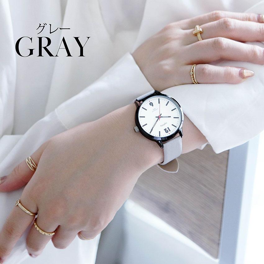 腕時計 レディース メンズ ユニセックス 革ベルト ナミブ　大きめ シンプル 仕事用 ビジネス 通勤 通学 ニュアンスカラーフィールドワーク | field work | 09