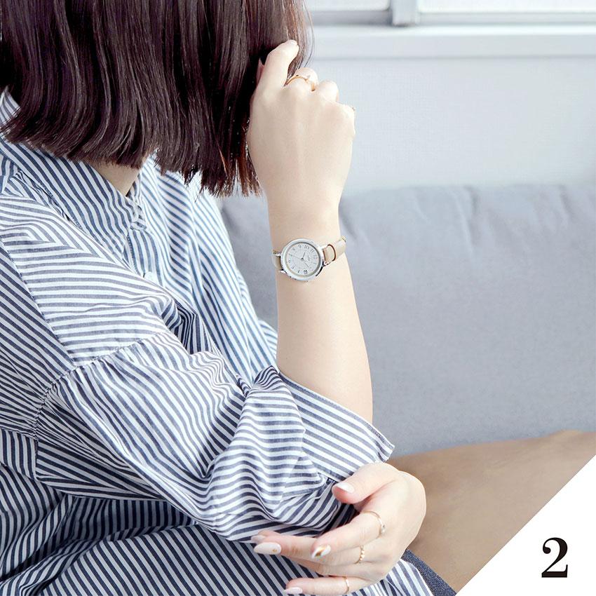 腕時計 レディース コヨミ 日付表示 革ベルト 仕事用 シンプル おしゃれ かわいい 見やすい 日付 曜日 カレンダー付 通勤 通学 仕事 人気 フィールドワーク | field work | 10