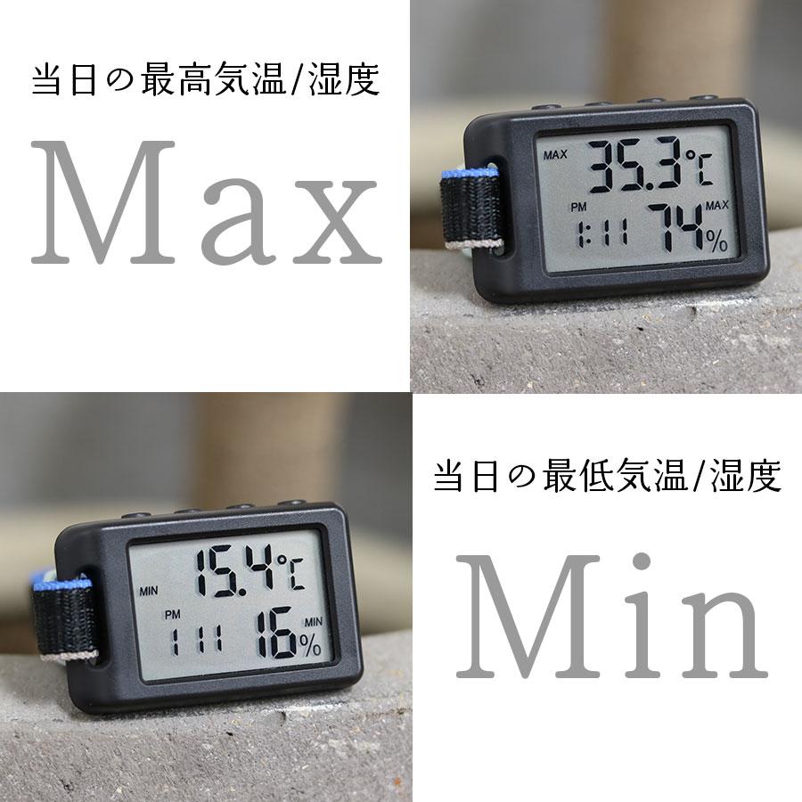 温湿度計 温度 湿度 時計 熱中症対策 デジタル 多機能 ポータブル 赤ちゃん ベビーカー アウトドア キャンプ テント ハイキング 持ち運び 小型 フィールドワーク |  | 05