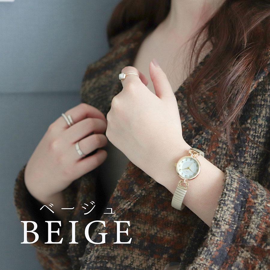 腕時計 レディース メイク ジャバラ 柔らか パール塗装 蛇腹 フリーサイズ 光沢 プレゼント 母の日 プチプラ アクセサリー 30代 40代 お手頃 フィールドワーク | field work | 08