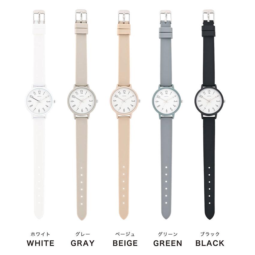 腕時計 レディース シリコン パリサ シンプル かわいい カジュアル ニュアンスカラー 小さめ 通勤 通学 仕事用 ビジネス きれいめ プチプラ フィールドワーク | field work | 07