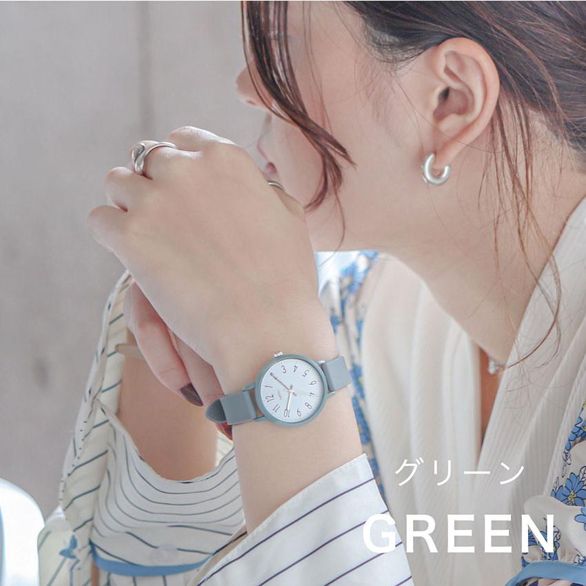 腕時計 レディース シリコン パリサ シンプル かわいい カジュアル ニュアンスカラー 小さめ 通勤 通学 仕事用 ビジネス きれいめ プチプラ フィールドワーク | field work | 14