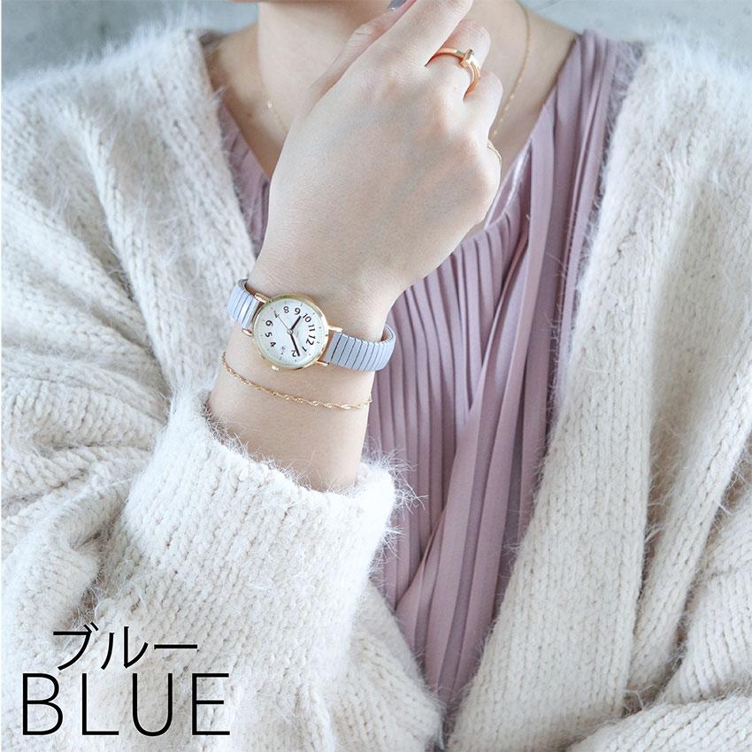 腕時計 レディース 日付カレンダー ジャバラベルト カレジャ シンプル かわいい 上品 カジュアル 着脱簡単 ニュアンスカラー 小さめ 見やすい フィールドワーク | field work | 17