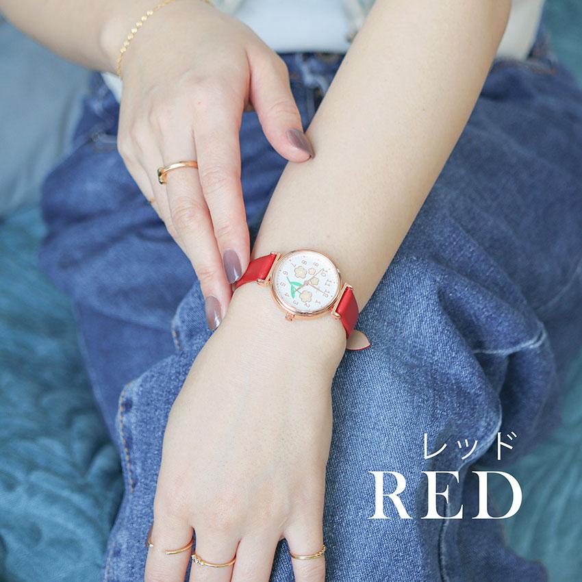 腕時計 レディース 革ベルト ラーレ かわいい 上品 花柄 刻印 通勤 通学 仕事用 ビジネス くすみカラー ニュアンスカラー チューリップ 高品質 フィールドワーク | field work | 11