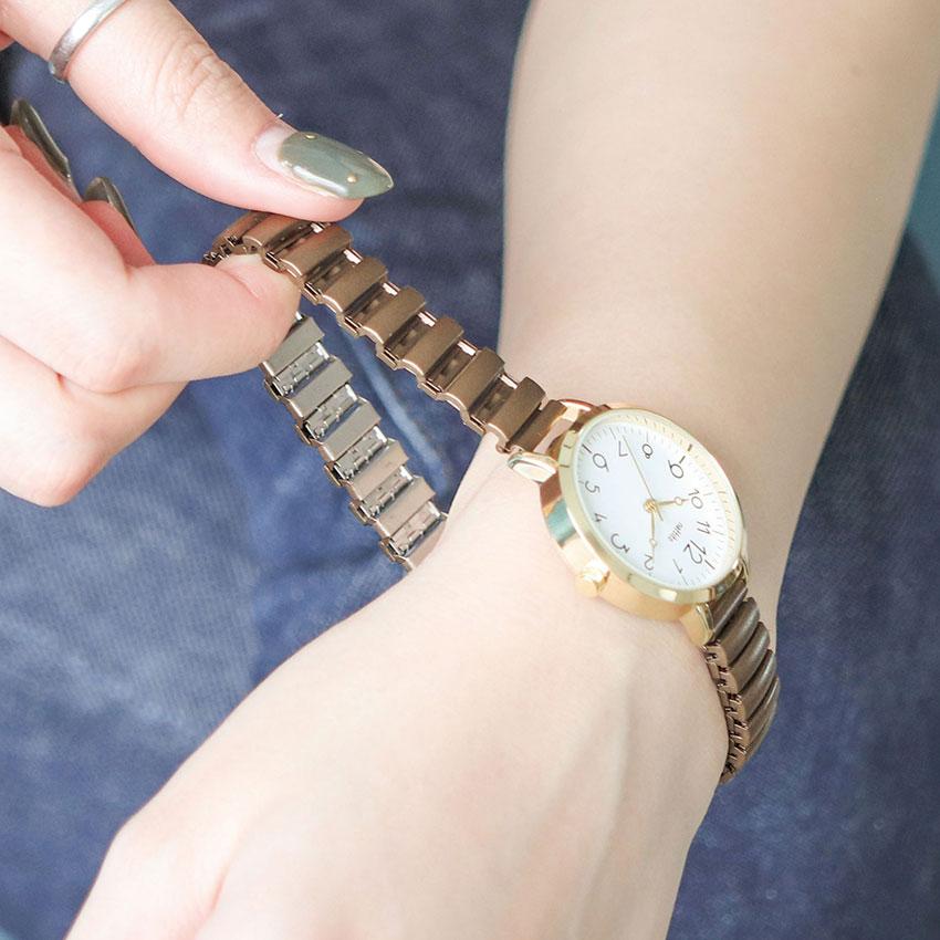 腕時計 レディース ジャバラベルト マルル シンプル カジュアル 着脱簡単 ニュアンスカラー 小さめ 見やすい 通勤 通学 仕事用 きれいめ フィールドワーク | field work | 07